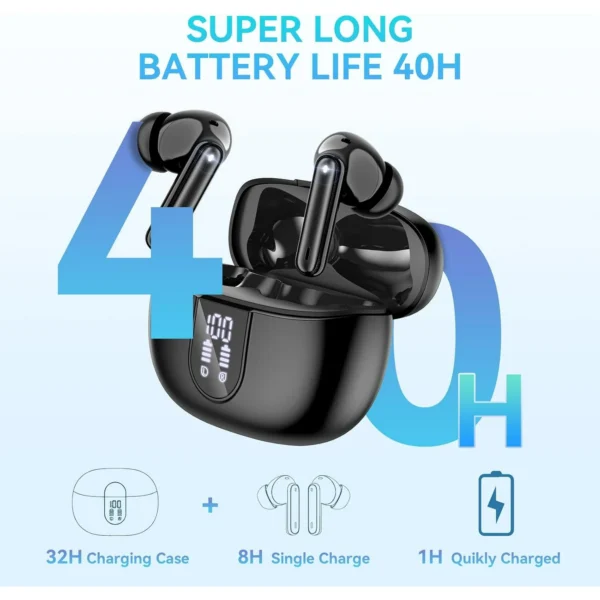 Toemaagic Wireless Earbuds, Bluetooth 5.3 Headphones Playtime Deep Bass Stereo in-Ear Earbud,IP7 Waterproof - Image 3